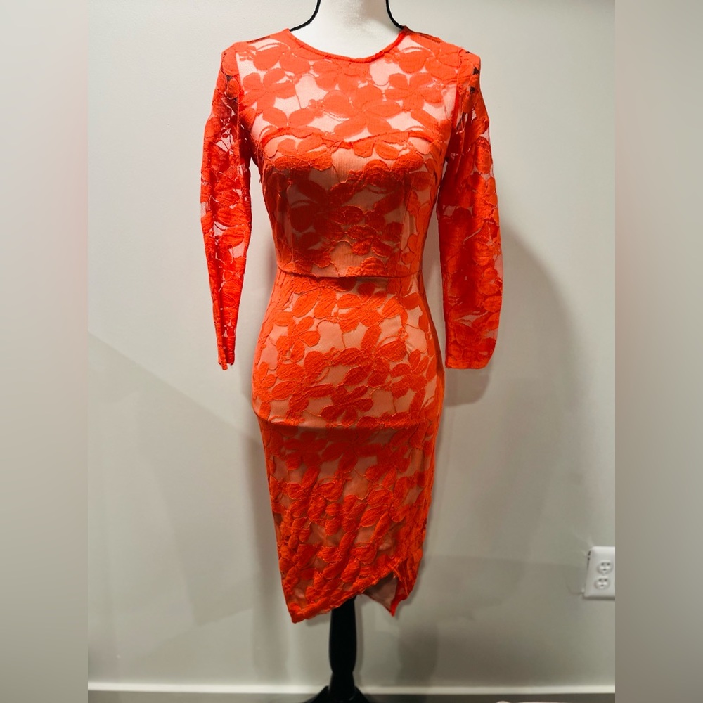 Sexy lace midi dress